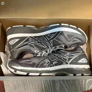 ASICS Gray and White Running Shoes